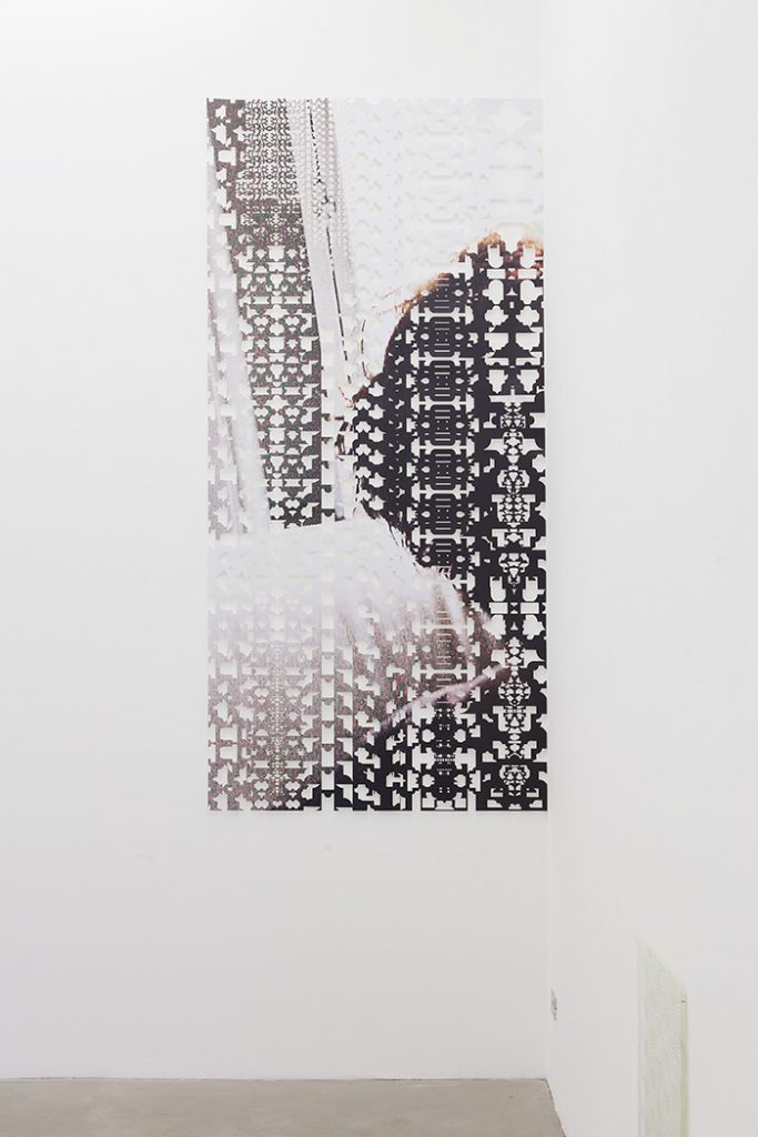 Doing life: Maggie here(maggie there) 2012, 270cm x127cm, cut-out photograph