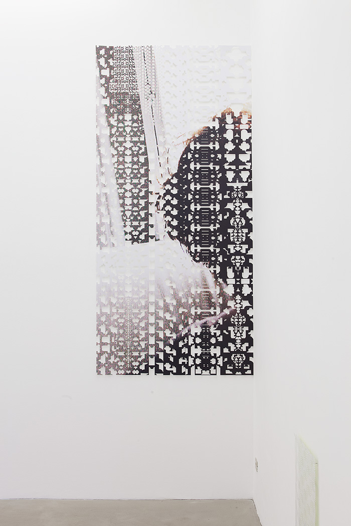 <p>Doing life: Maggie here (Maggie there) (2012), 270cm x 127cm, cut-out photograph</p>
