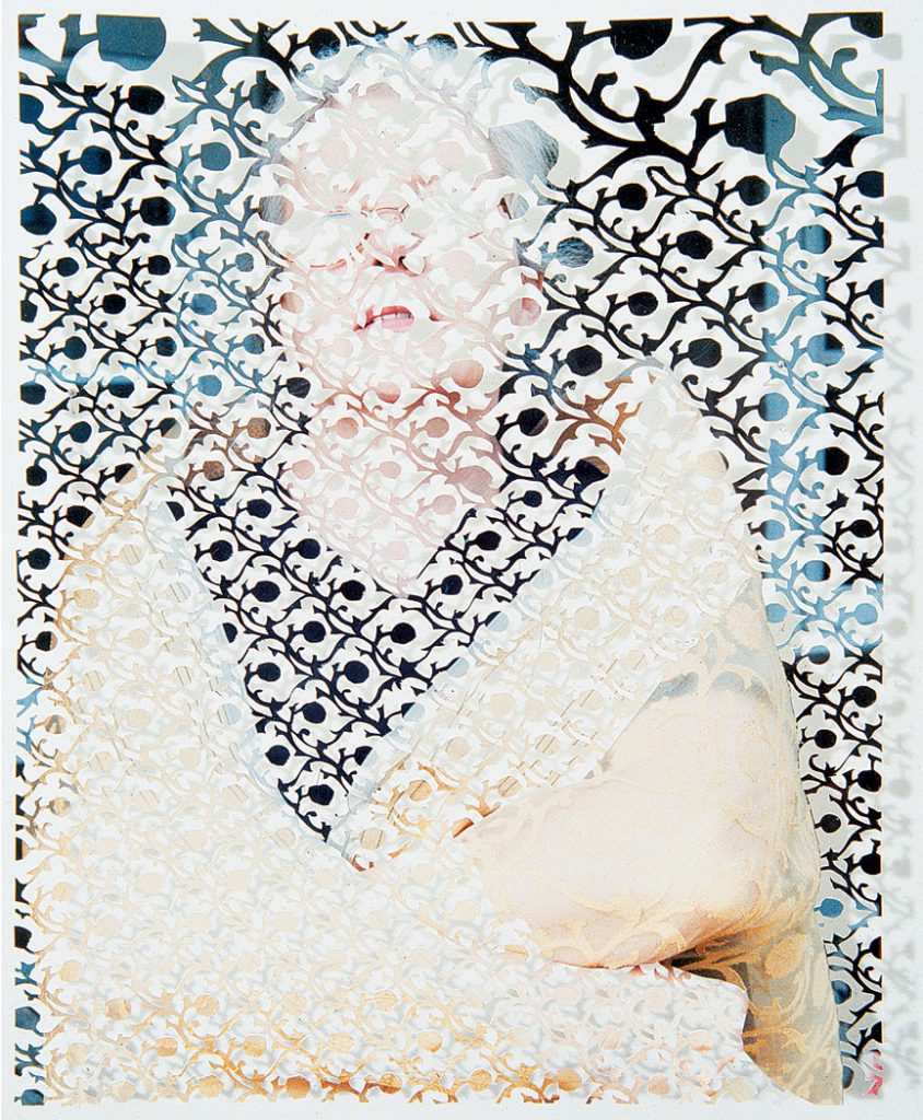 Mom with Indian shawl, 1998, 40 x 30 cm, cut out photograph