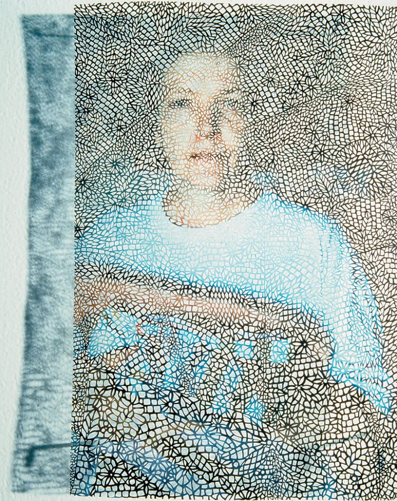 Mother with towels, 1999, 40 x 30 cm, cut out photograph