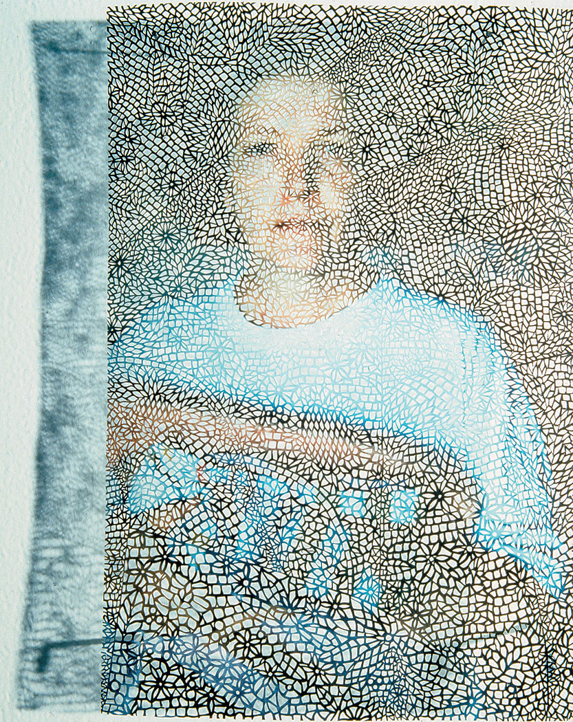 <p>Mother with towels_1999, 40&#215;30 cm, cut-out photograph </p>
