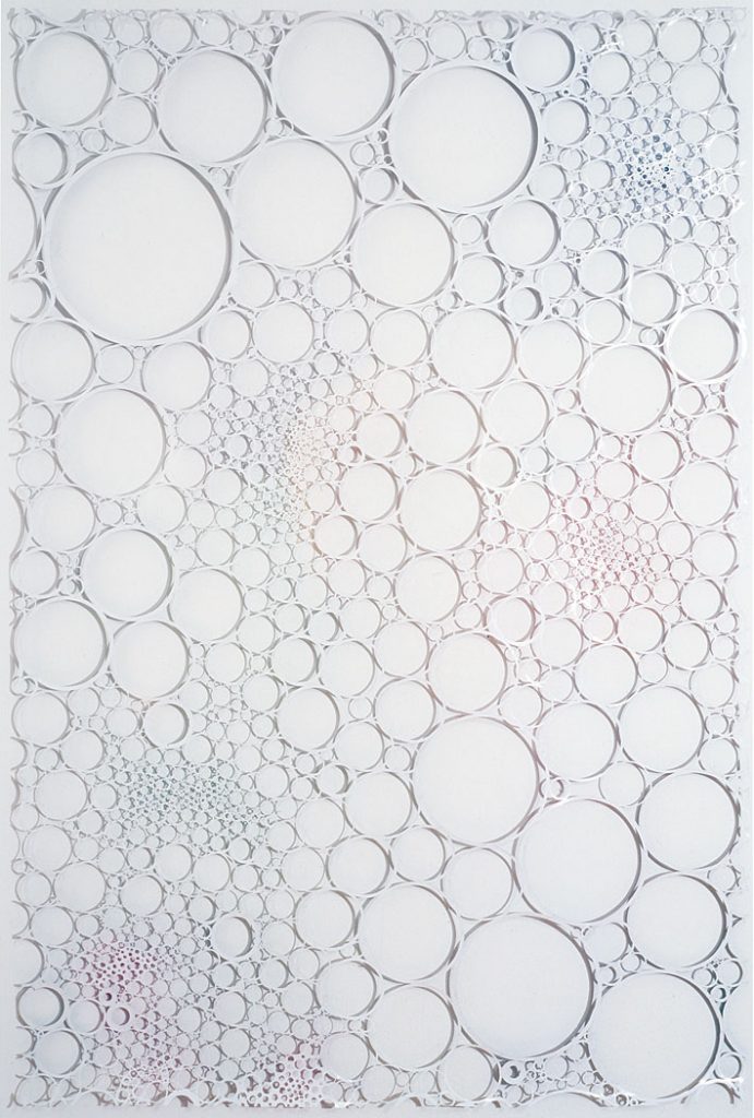 white piece with colors, 2000, 150cm x 100cm cut out photograph