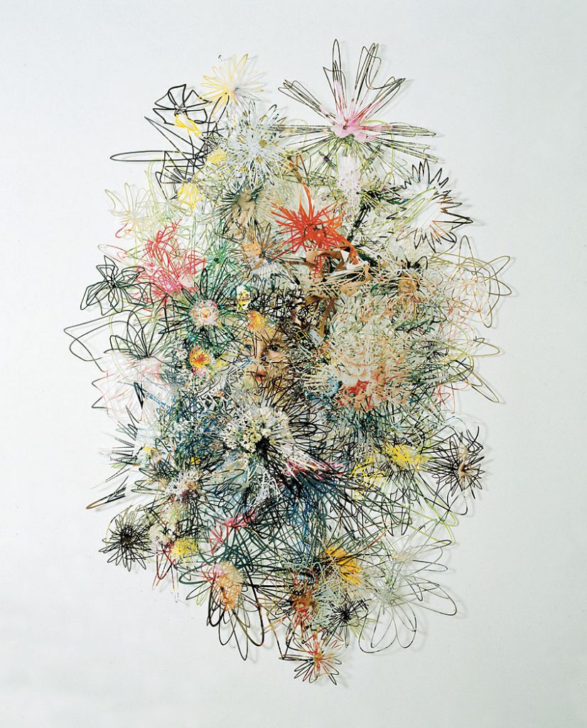 Flora, 2002, 190cm x 130cm x 6cm cut out photographs