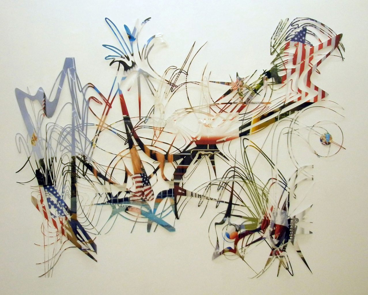 Fireworks, 2004, 180x206 cm, cut-out photographs