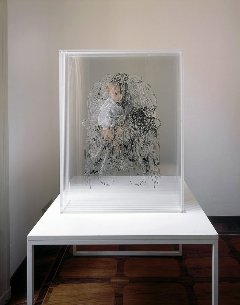 gathering jellyfish, 2005, 100cm x 77cm x 17,5cm cut out photographs and plaxiglass