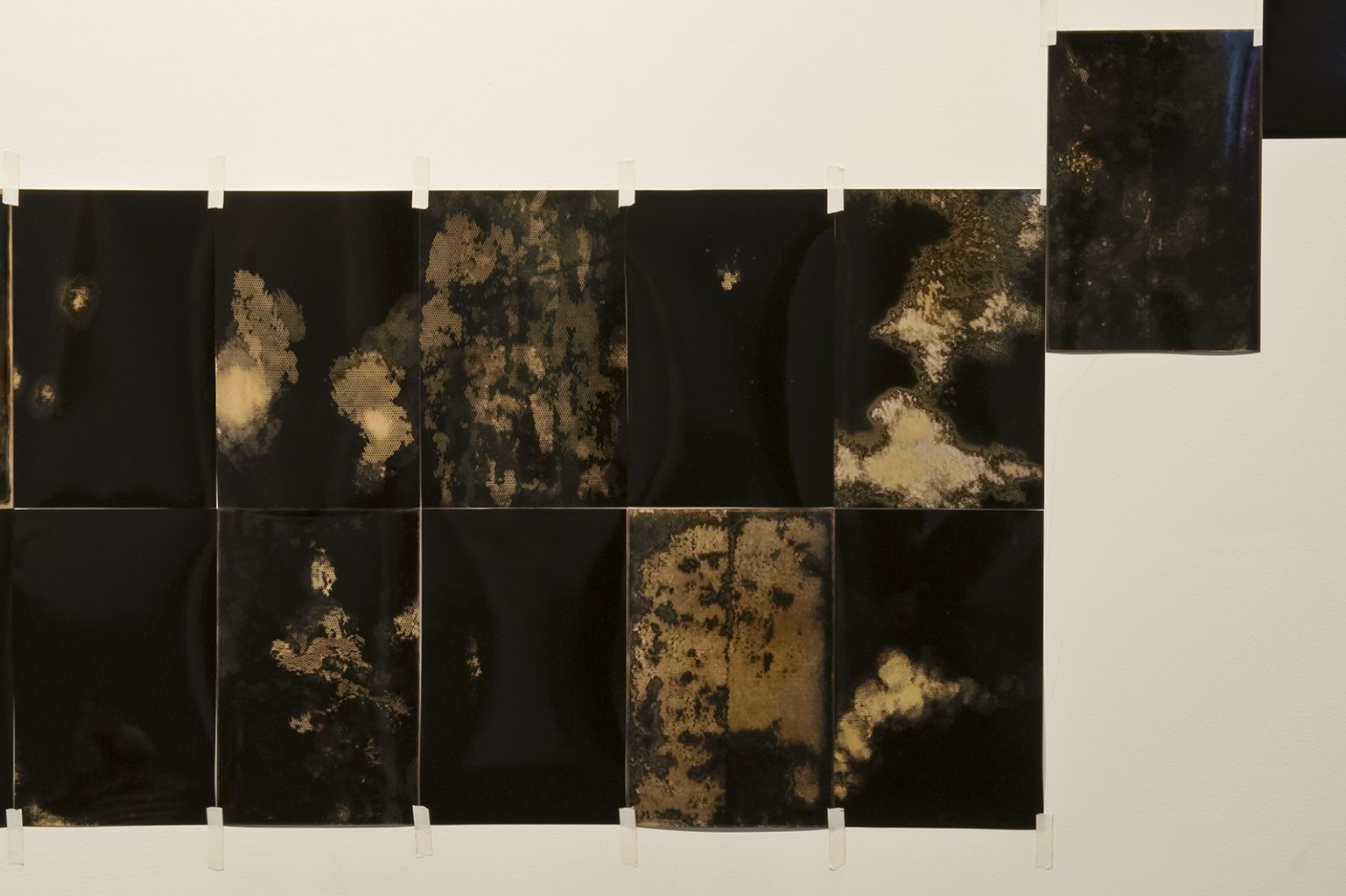 tending to black, 2014,153 x 181 cm, black manipulated photographs