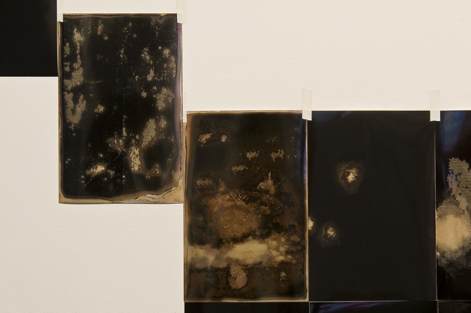 tending to black, 2014,153 x 181 cm, black manipulated photographs