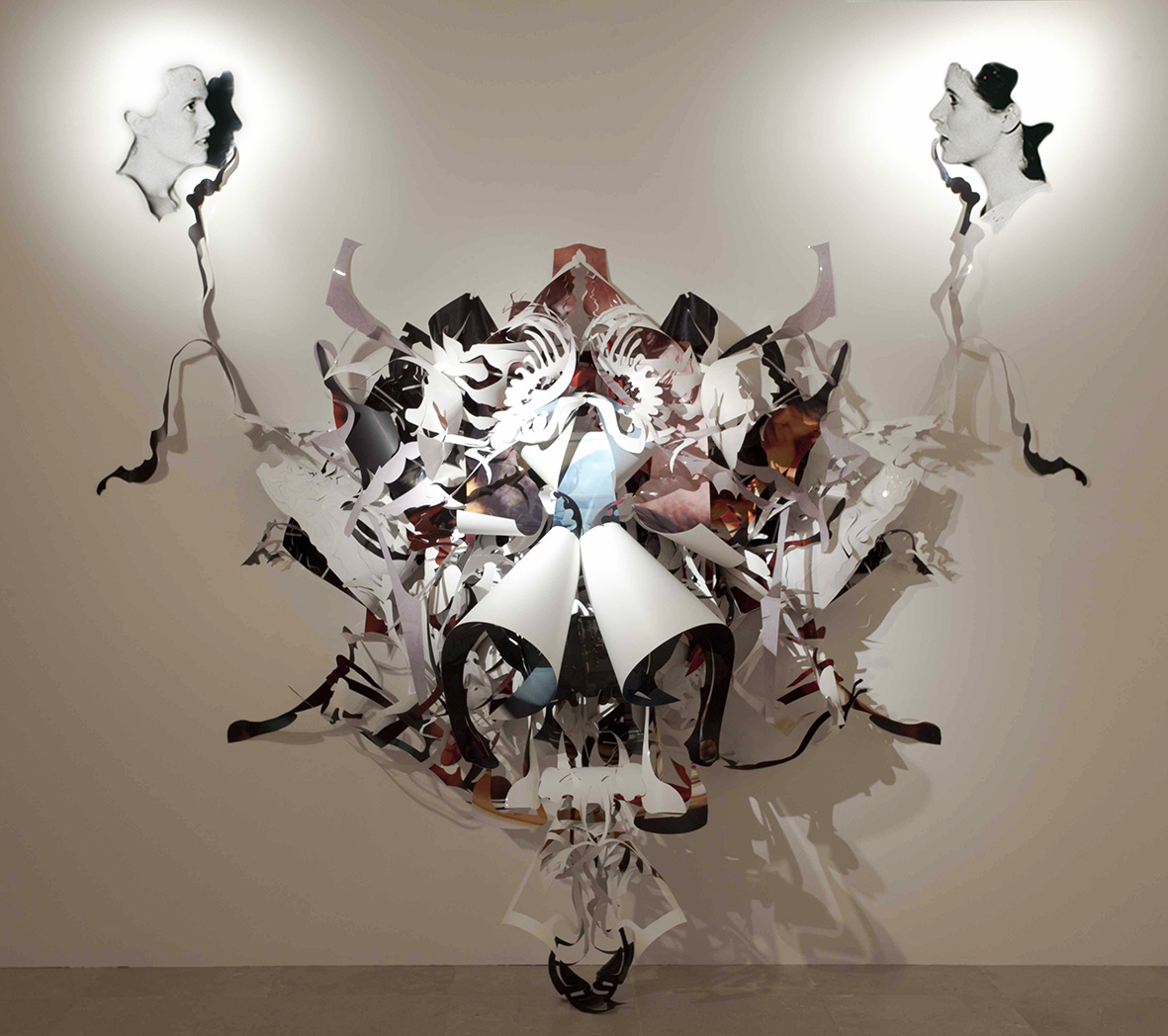 <p>L&#8217;Origine du Monde (2014), 250 x 250cm, cutout, folded, and entwined photographs, Total Environment, Museo Patio Herreriano</p>
