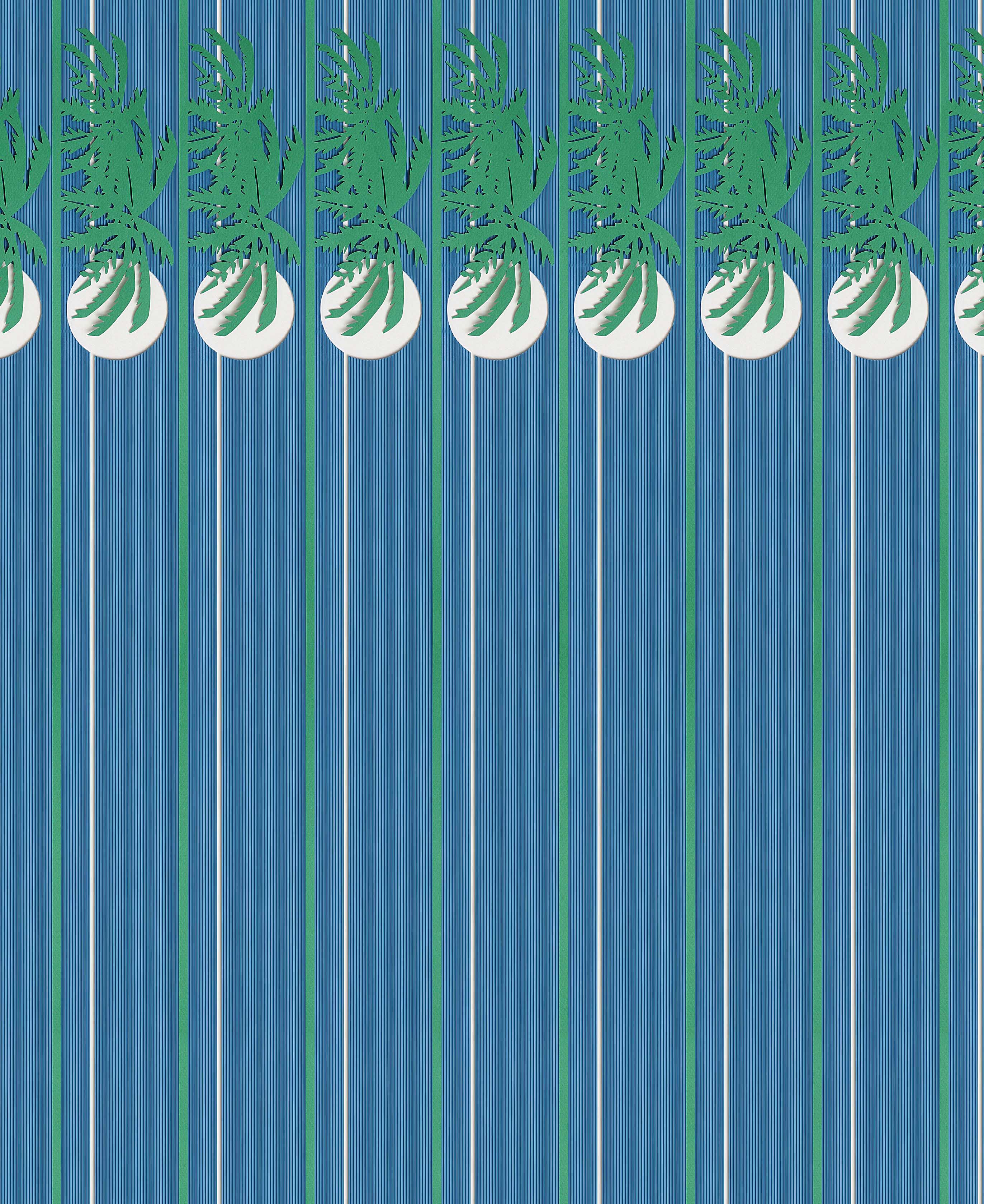 <p>Rebel Stripe: Palm, 2016, cut paper</p>
