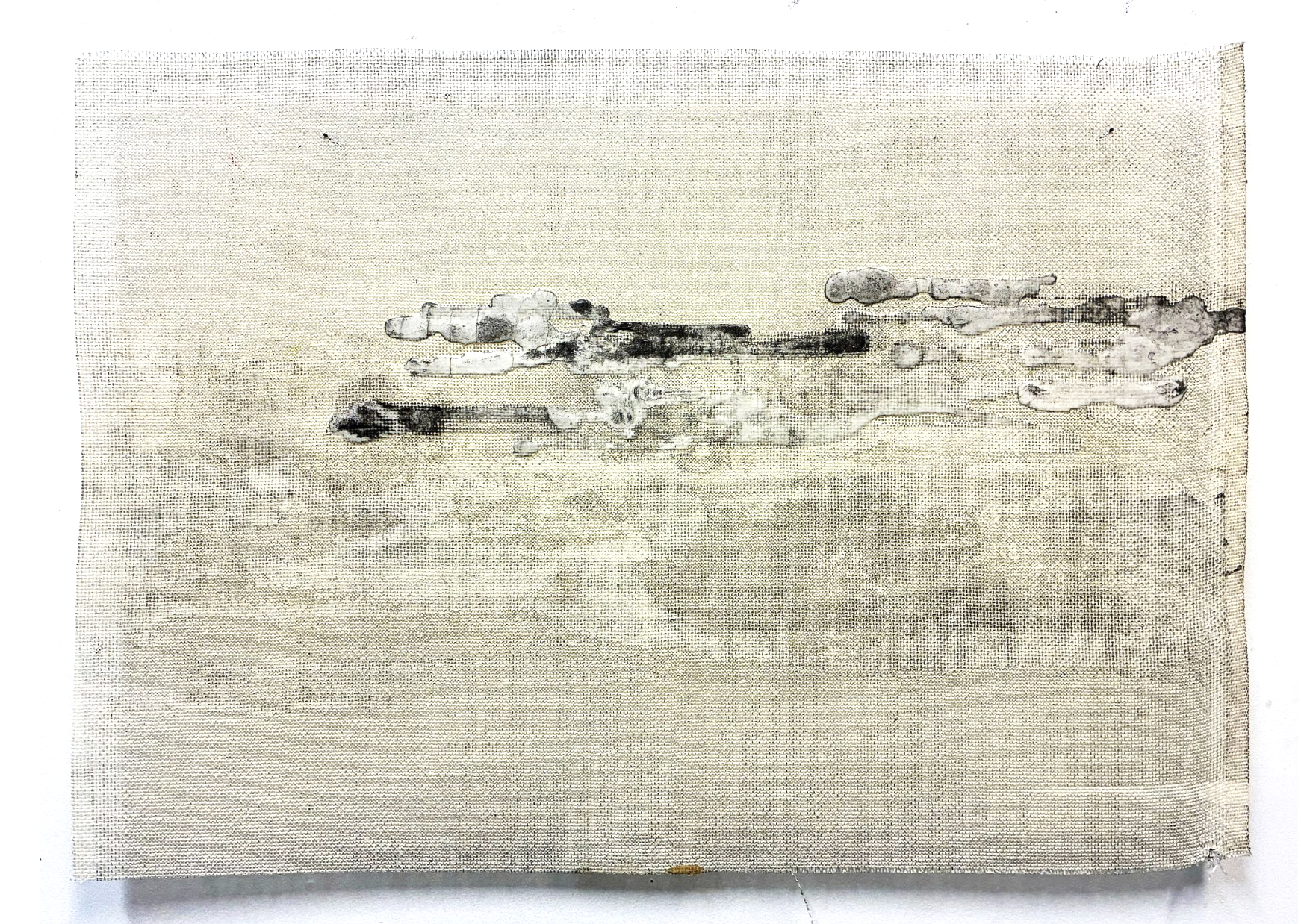 <p>Pressure Points_8-Point Sky_2026_Cotton needlepoint mesh, transparent gesso, carbon transfer_46x66cm</p>
