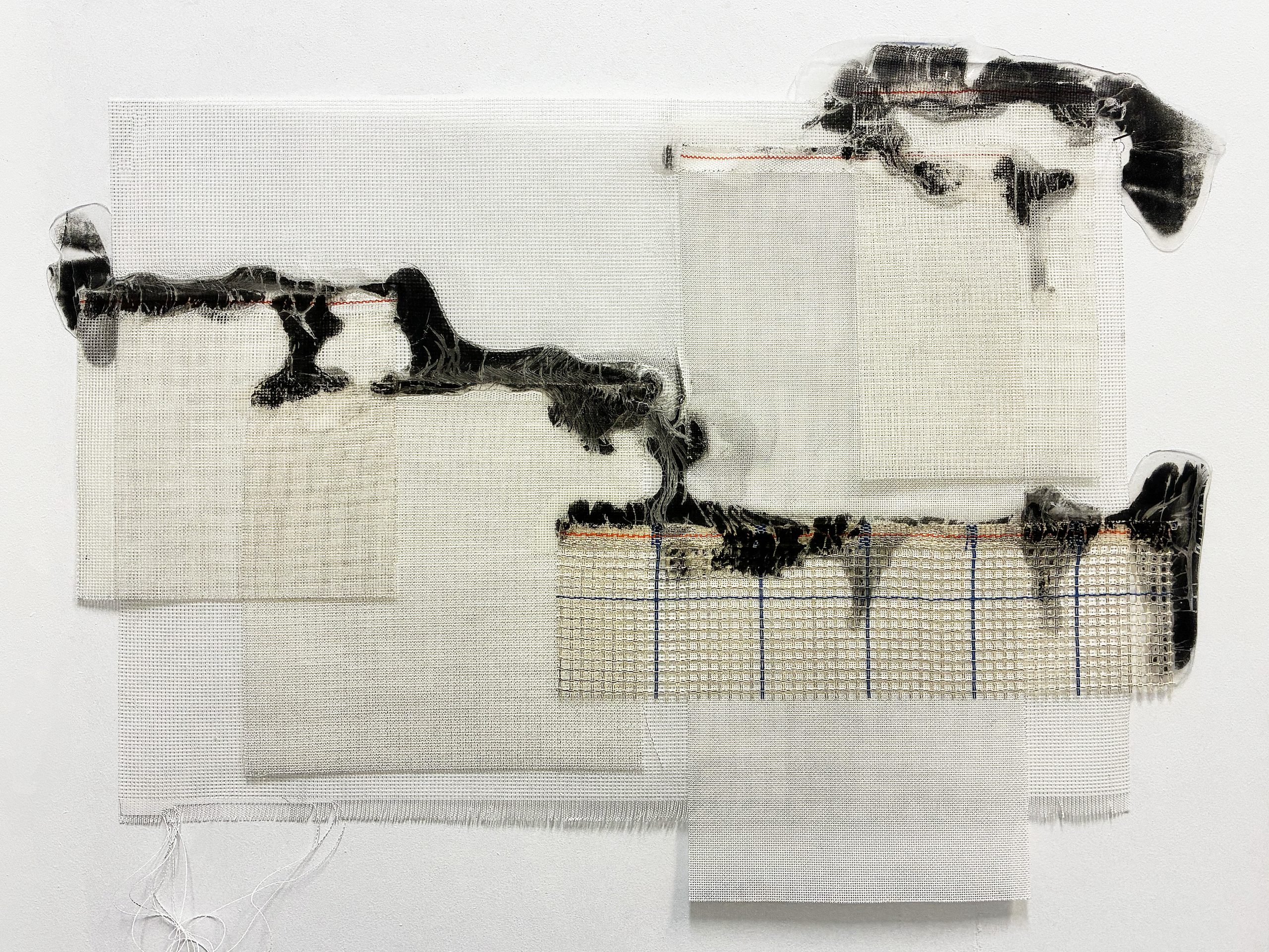 <p>Pressure Points_Tectonics_2026_needlepoint meshes, acrylic medium, carbon paper transfer_58x77cm</p>
